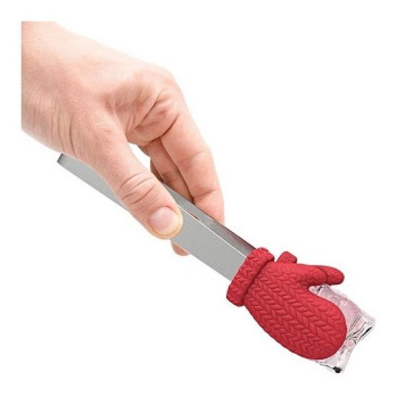 Stainless Steel Silicon Mittens Ice Picker Tongs - Picture 1 of 4